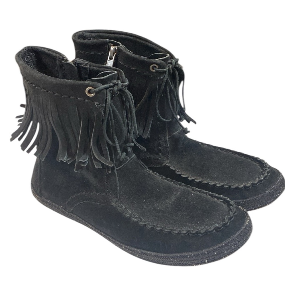 UGG Kaysa Fringe Black Moccasin